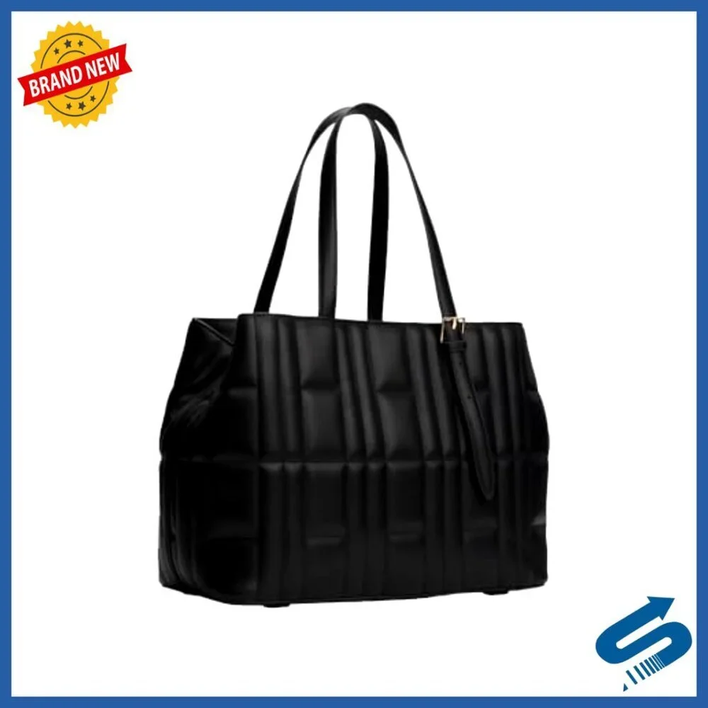 Lightweight Quilted Tote Bag with Adjustable Strap and Zip Pocket